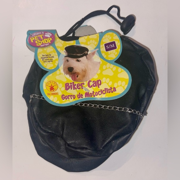Rubie’s Pet Shop Boutique Black Biker Cap Halloween Costume, Size S/M - Picture 2 of 3